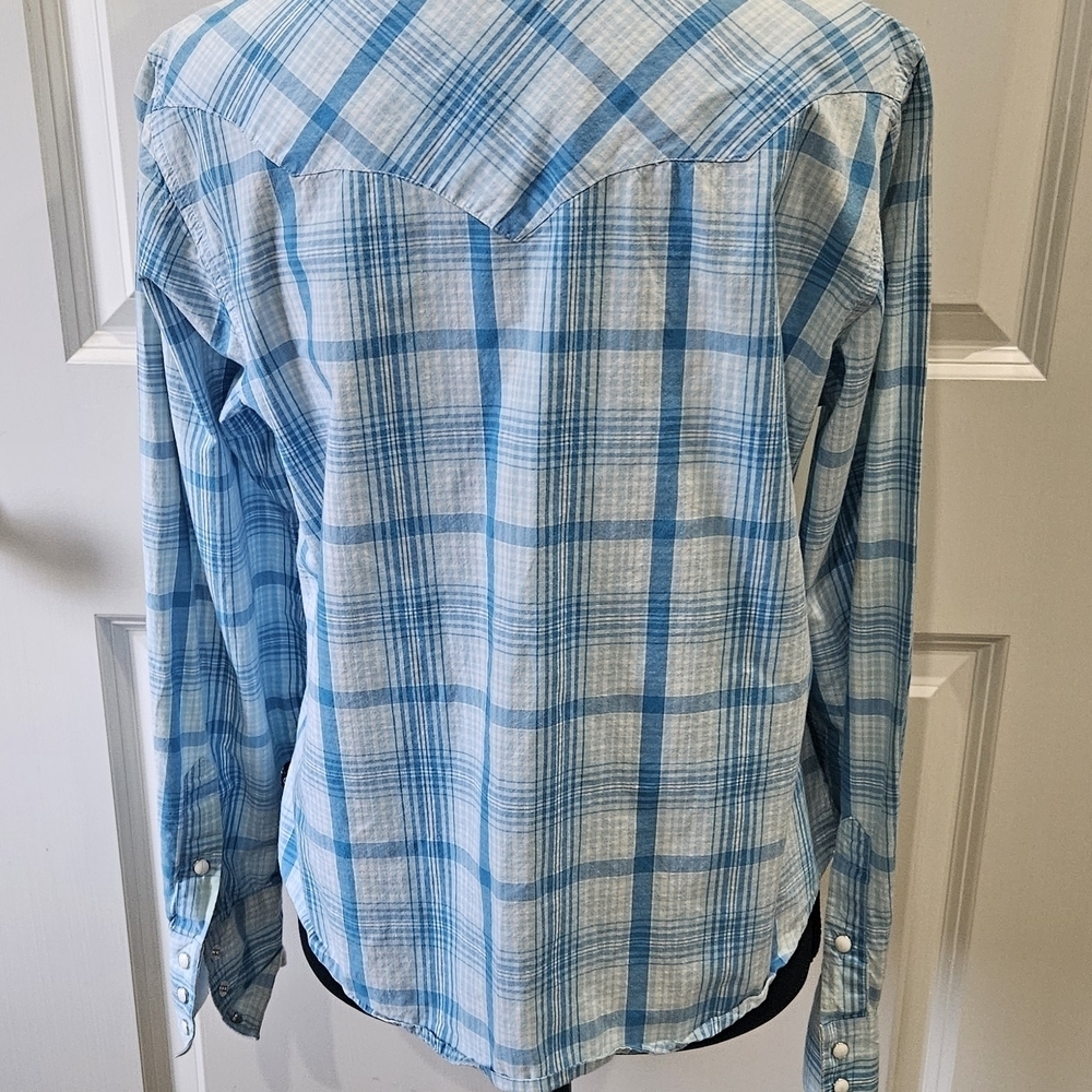 Cruel Girl Light Blue Checkered Top - Picture 3 of 8